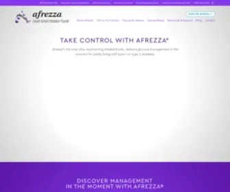 Afrezza.com(Afrezza® (insulin human) Inhalation Powder) Screenshot