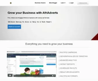 Afriadverts.com(Display Advertising Network) Screenshot