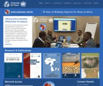 Africa-Upeace.org(UPEACE Africa Programme) Screenshot