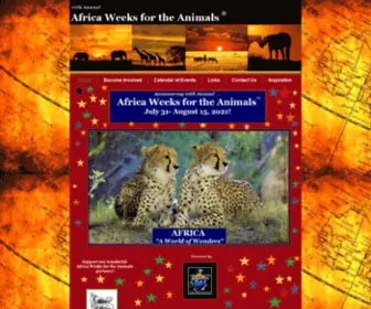 Africaanimals.org(Africa Weeks for the Animals) Screenshot