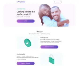 Africadoo.com(A dating site for finding the perfect partner) Screenshot