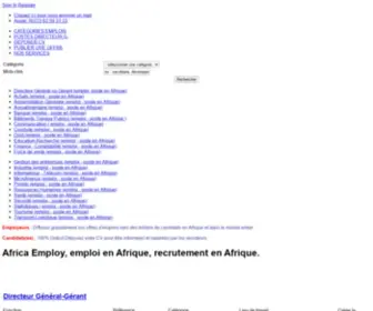 Africaemploy.com(Recrutement Postes de Cadres) Screenshot