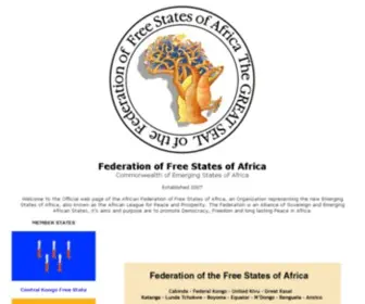 Africafederation.net(Africa Federation of Free States of Africa) Screenshot