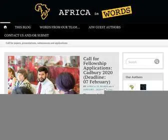 Africainwords.com(Africa in Words) Screenshot