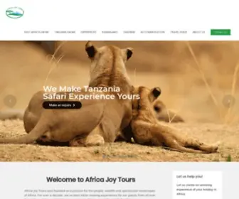 Africajoytours.com(Tanzania Safari Tours) Screenshot