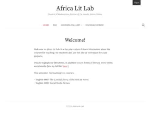 Africalitlab.com(Student Collaboration Station of Dr) Screenshot