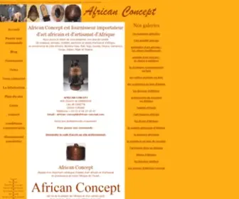 African-Concept.com(African Concept est fournisseur grossiste d'art africain et d'artisanat et de masques) Screenshot