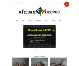 Africanbreese.com(South African food in Vancouver) Screenshot