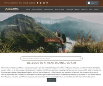 Africandiurnalsafaris.com(African Diurnal Safaris & Tours) Screenshot