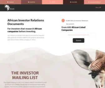 Africanfinancials.com(AfricanFinancials' online retail investor relations community) Screenshot