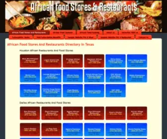 AfricanfoodStores.com(African Food Stores And Restaurants) Screenshot