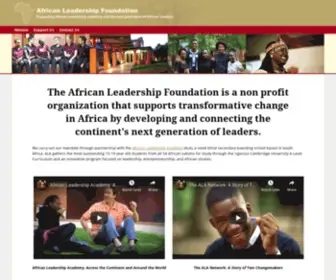 Africanleadershipfoundation.org(African Leadership Foundation) Screenshot