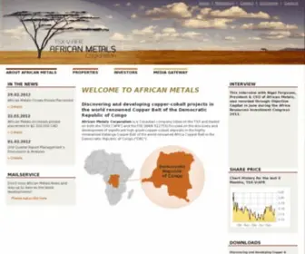 Africanmetals.com(African Metals Corporation) Screenshot