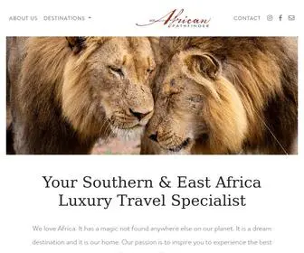 Africanpathfinder.com(Specialists in Private & Personalized Luxury Holidays throughout Southern and East Africa) Screenshot