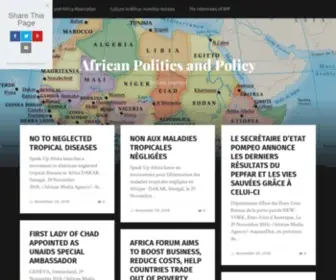 Africanpoliticsandpolicy.com(African Politics and Policy) Screenshot