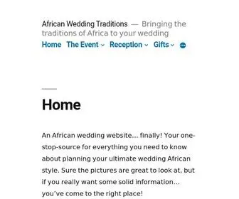 Africanweddingtraditions.com(Bringing the traditions of Africa to your wedding) Screenshot