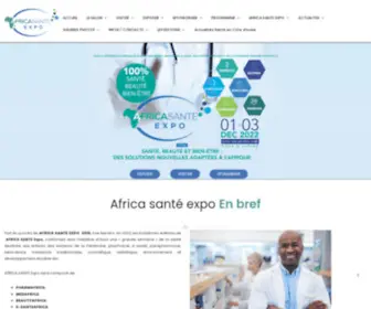 Africasanteexpo.com(Africa Santé Expo) Screenshot