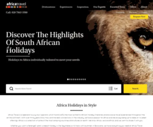 Africatravel.co.uk(Africa Travel) Screenshot