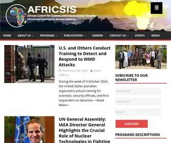 Africsis.org(African Center for Science and International Security) Screenshot
