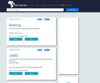 Africtionary.com(Your African Slang Dictionary) Screenshot