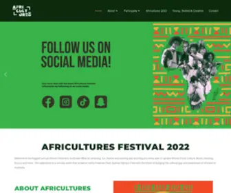 Africultures.com.au(An annual festival showcasing the rich African heritage and culture of Africa. The celebration) Screenshot