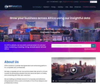 Afriforcedata.com(Lead generation and networking platform for companies and professionals) Screenshot