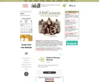 Afrigeneas.com(African American & African Ancestored Genealogy) Screenshot