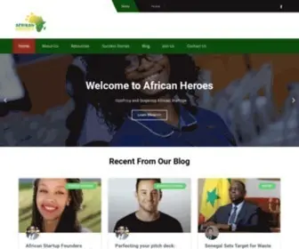 Afrikanheroes.com(Uplifting and Inspiring African Startups) Screenshot