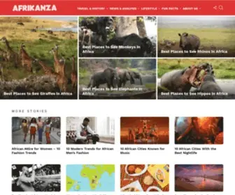Afrikanza.com(Gateway to African Culture) Screenshot