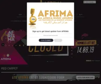 Afrima.org(All Africa Music Awards) Screenshot