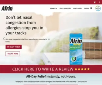 Afrin.com(Afrin Nasal Congestion Spray) Screenshot