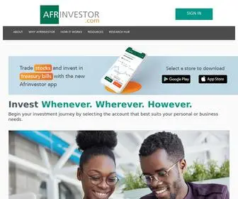 Afrinvestor.com(Afrinvestor Home Afrinvestor Home) Screenshot