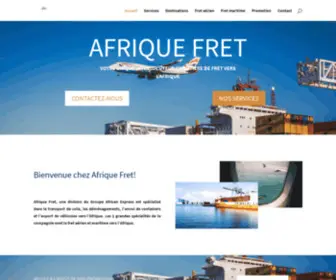 Afriquefret.com(VOTRE GUICHET UNIQUE EN FRET VERS L'AFRIQUE) Screenshot