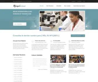 Afriquescience.net(Afrique Science) Screenshot