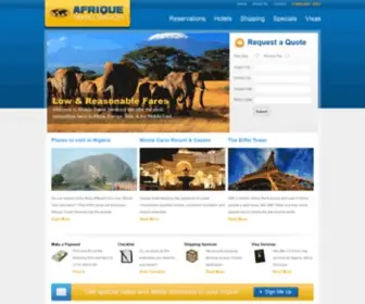 Afriquetravel.com(Afrique Travel Services) Screenshot