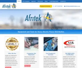 Afriteksa.co.za(Tools and Equipment for Electric Power Distribution) Screenshot