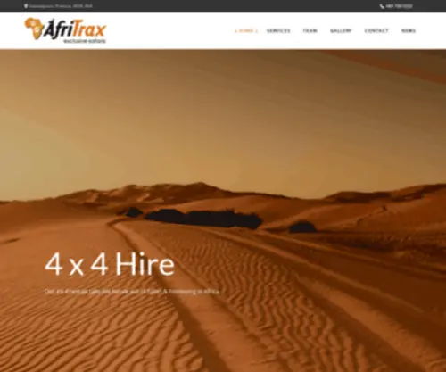 Afritrax.co.za(4 x 4 Hire) Screenshot