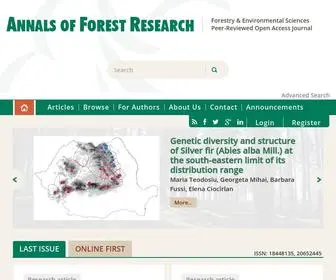Afrjournal.org(Annals of Forest Research) Screenshot