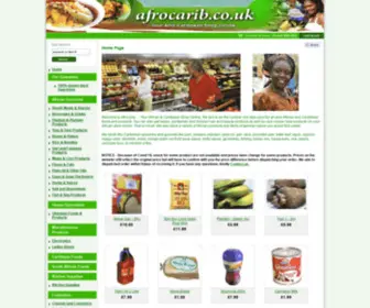 Afrocarib.co.uk(Your African & Caribbean Shop Online) Screenshot