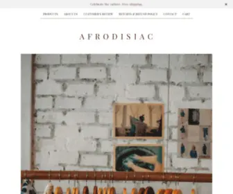 Afrodisiacapparel.net(A F R O D I S I A C) Screenshot