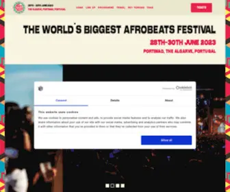 Afronation.com(Afro Nation Festival) Screenshot