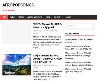 Afropopsongs.com(South African Music and Album Free Download) Screenshot