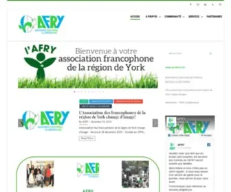 Afry.ca(Association des francophones de la région de York Inc) Screenshot