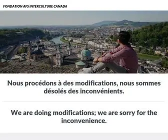 Afscanadadonations.org(Fondation AFS Interculture Canada) Screenshot