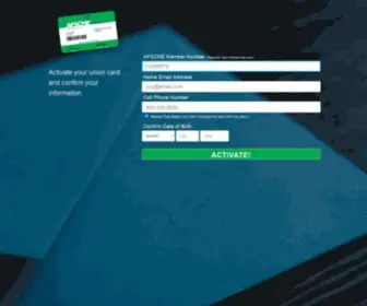 Afscmecard.org(Activate your AFSCME membership card) Screenshot