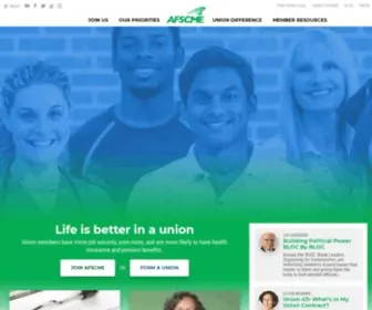 Afscme.org(County and Municipal Employees (AFSCME)) Screenshot