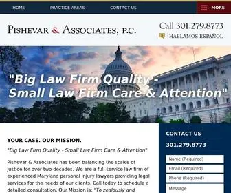 Afshinpishevarlaw.com(Maryland Personal Injury Lawyer) Screenshot