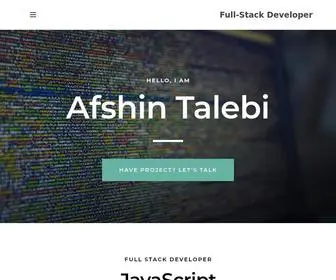 Afshintalebi.com(Full-Stack Developer) Screenshot