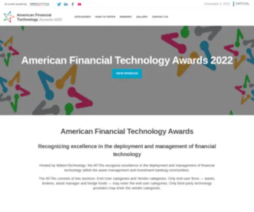 Aftas.org(American Financial Technology Awards) Screenshot