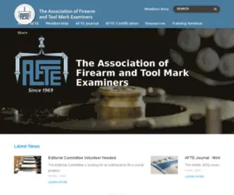 Afte.org(The Association of Firearm and Tool Mark Examiners (AFTE)) Screenshot